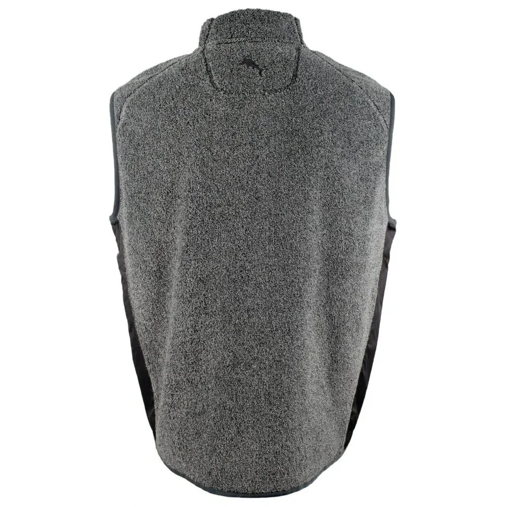 Tommy Bahama Men's Small Coal Cascade Cozy Plush Full Zip Vest with Pockets - Picture 5 of 6